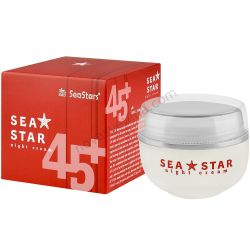 45+ Нощен крем с растителни стволови клетки Sea Star - 30мл