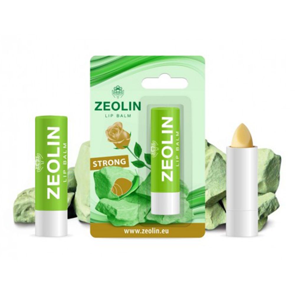 Регенериращ strong балсам за устни ZEOLIN със Зеолит, Екстракт от Охлюви и Роза - 4 гр.